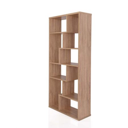 Tá gach ciseal déanta as sraithadhmad plaisteach 15mm. Tá go leor roghanna éagsúla ann le haghaidh lannáin pháipéir. Úsáideann an tsamhail seo adhmad drifte éadrom.Slicethinnertá cumais dearaidh ghairmiúla aige. Tá na seilfeanna socraithe sa tseilf leabhar.